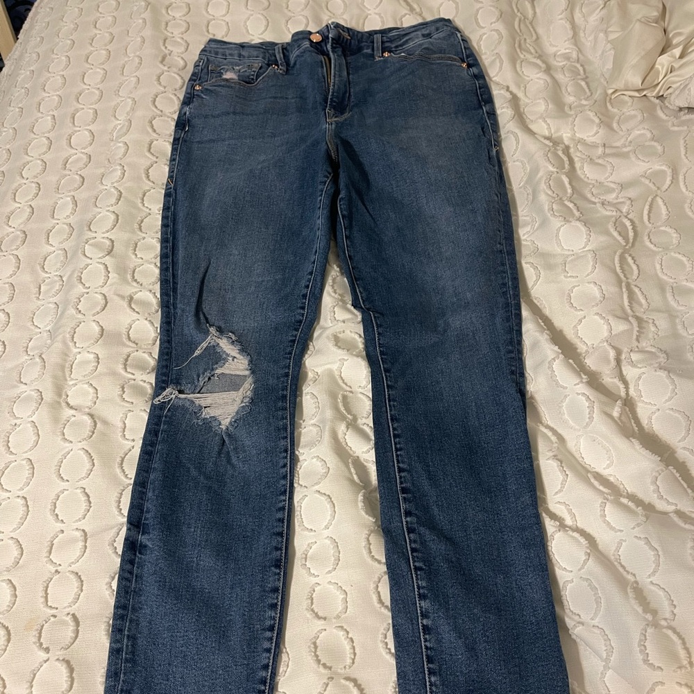 Good American “good waist” skinny jeans Blue 476